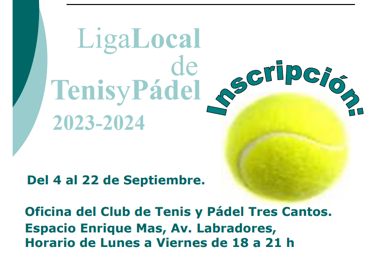LIGA LOCAL DE TENIS Y PADEL 2023-2024